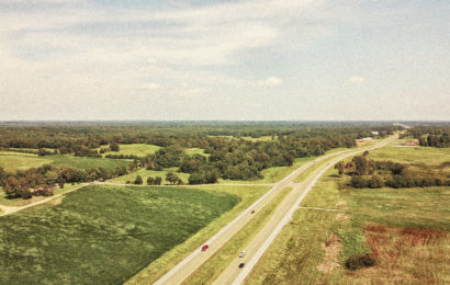 aerial view of road